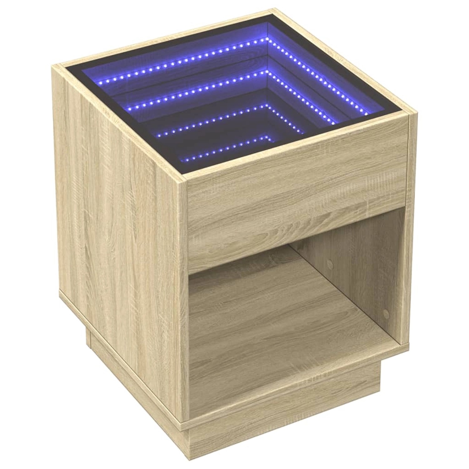 vidaXL Nachttisch mit Infinity-LED Sonoma-Eiche 40x40x50 cm 3284079 günstig online kaufen