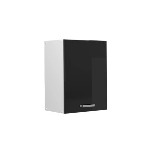 Vicco Hängeschrank R-Line, schwarz hochglanz/weiß, 45 cm breit. Küchenschrank zur Wandmontage.