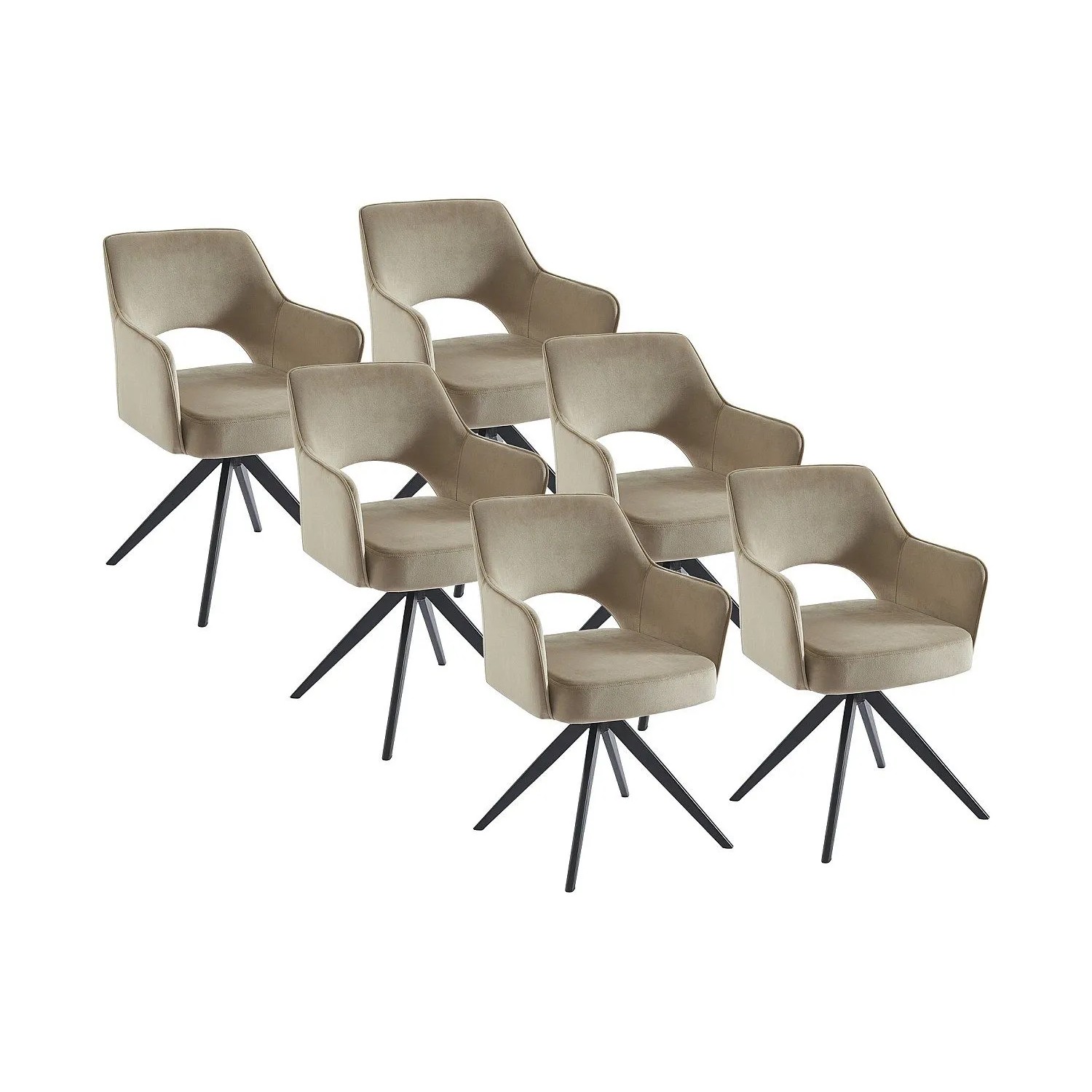 Vente-unique Stuhl Konya Beige 58 cm