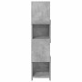 vidaXL Eckschrank, Beton Grau, 102cm hoch. Wohnzimmerschrank mit 4 Fächern aus Holzwerkstoff.