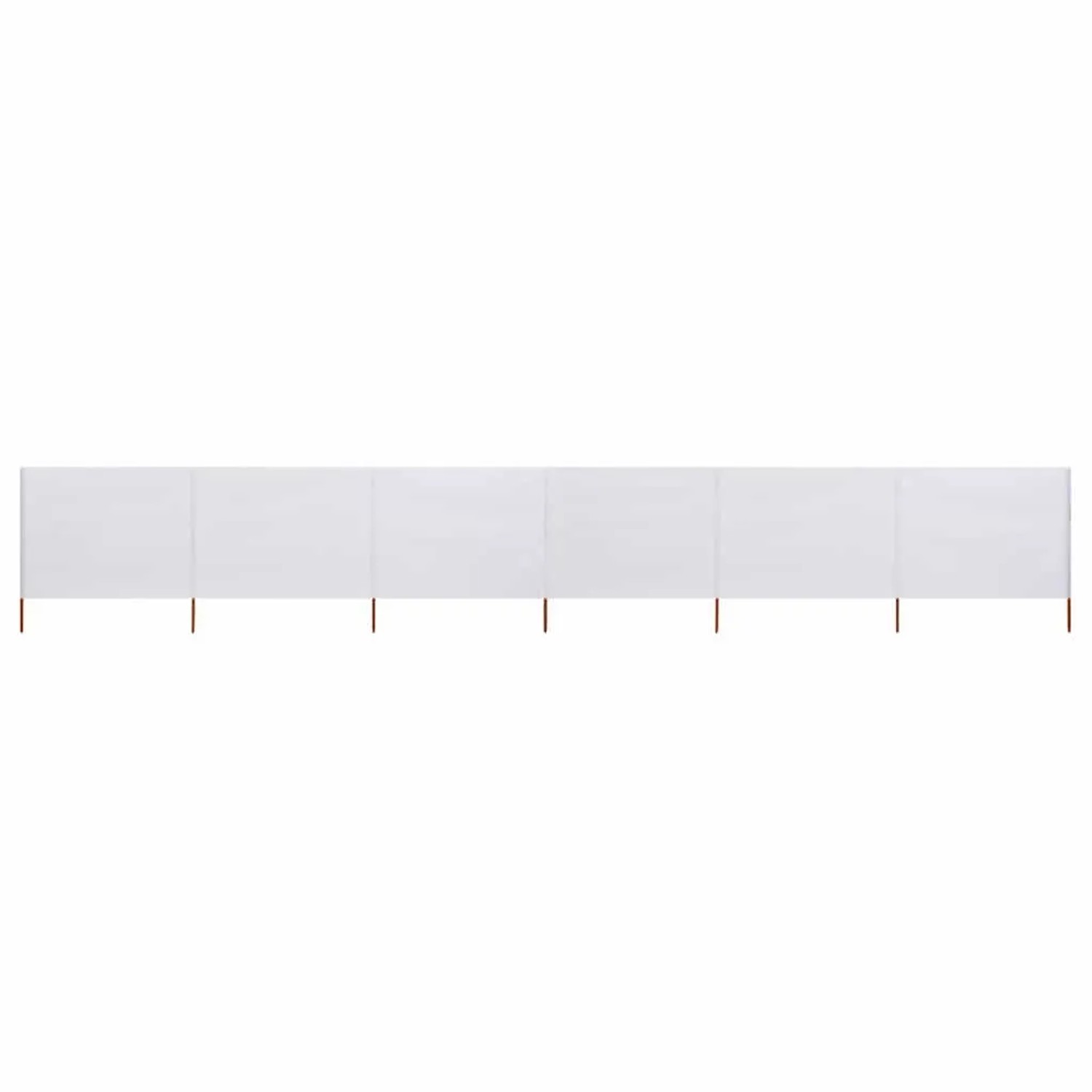 vidaXL 6 Teiliges Windschutzgewebe 800 x 160 cm Sandweiß 47180