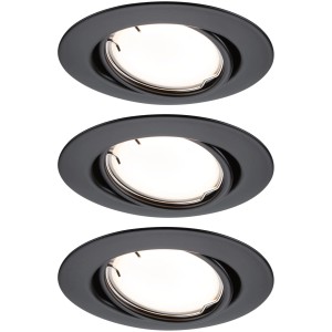 Paulmann LED Einbaustrahler Set, 3 runde, dimmbare Smart Home Leuchten mit Zigbee Steuerung.