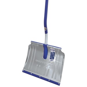 SONNECK SNOWMASTER "ALU 2000" Schneeschieber aus Aluminium mit blauem Griff.