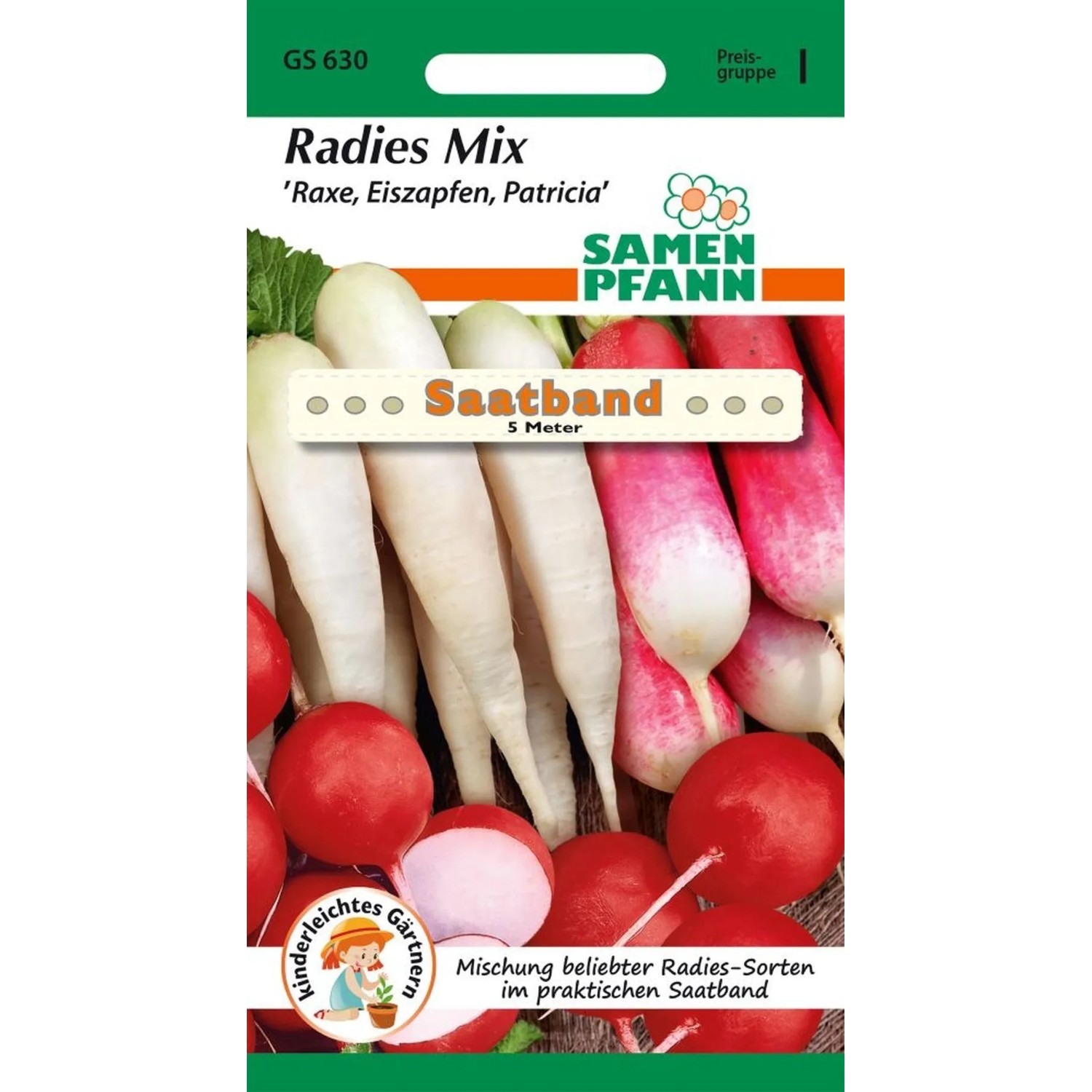 SAMEN PFANN Radies Mix Saatband