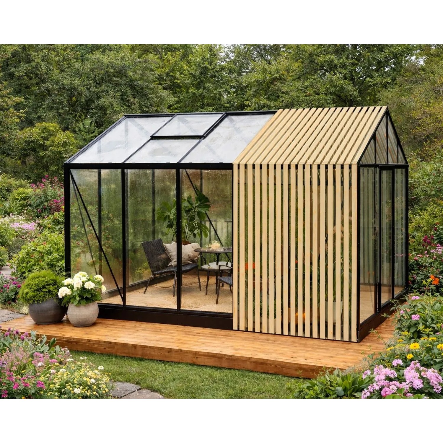 Bloomcabin Premium-Qualität Gewächshaus  Accoya-Fusion GHCAF4