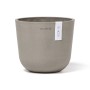 Ecopots Oslo Mini Pflanztopf, braungrau, 16x14cm. Skandinavisches Design für Innen- und Außenbereiche.