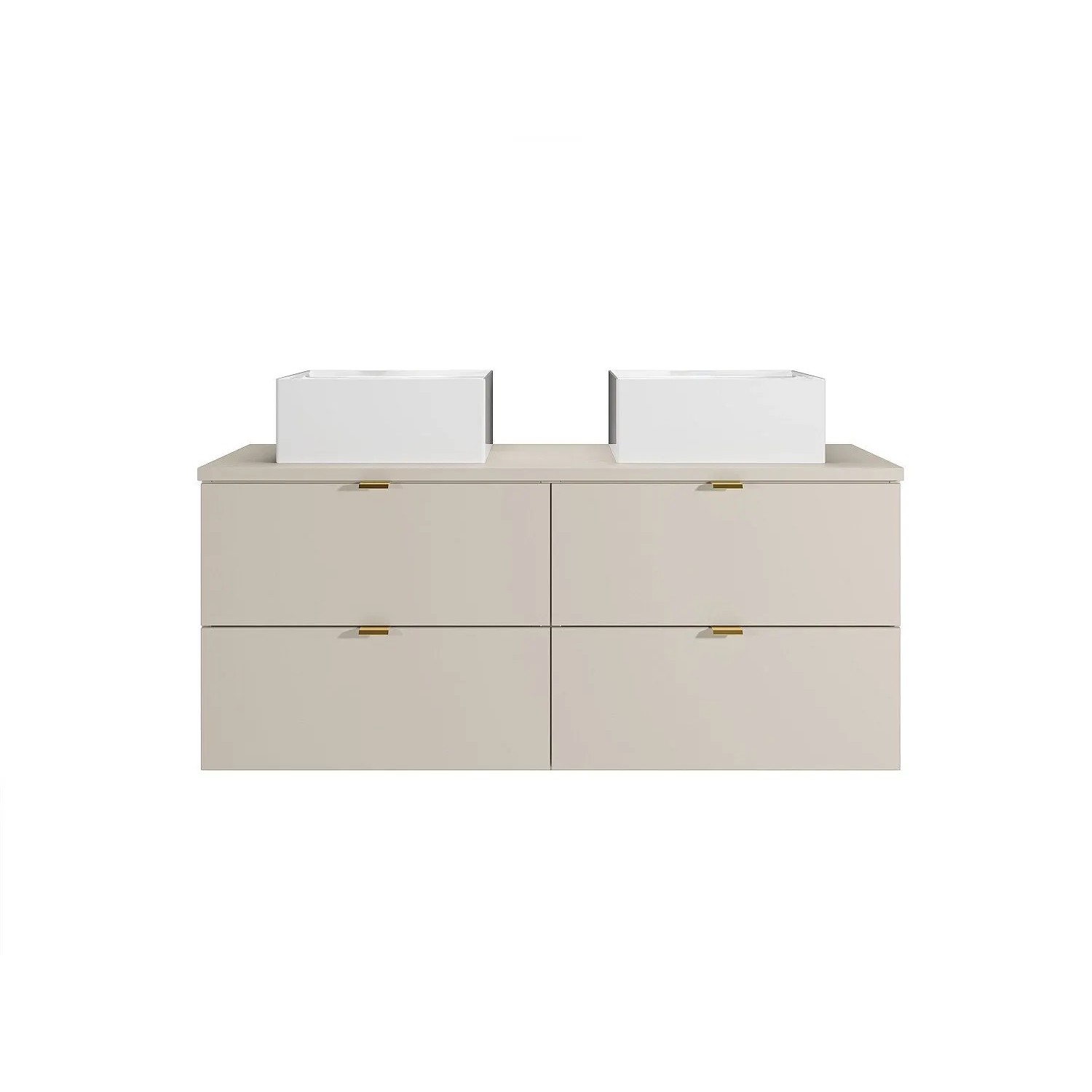 Vente-unique Doppelwaschtisch Lavena Beige 120 cm