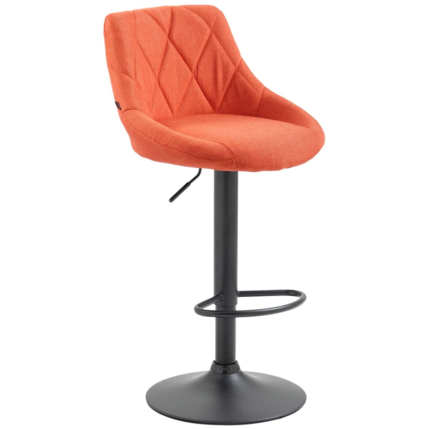 CLP Barhocker Lazio Stoff Orange/Schwarz