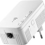 Weißer Devolo WIFI 5 Verstärker mit LAN-Anschluss für bessere Netzwerktechnik.