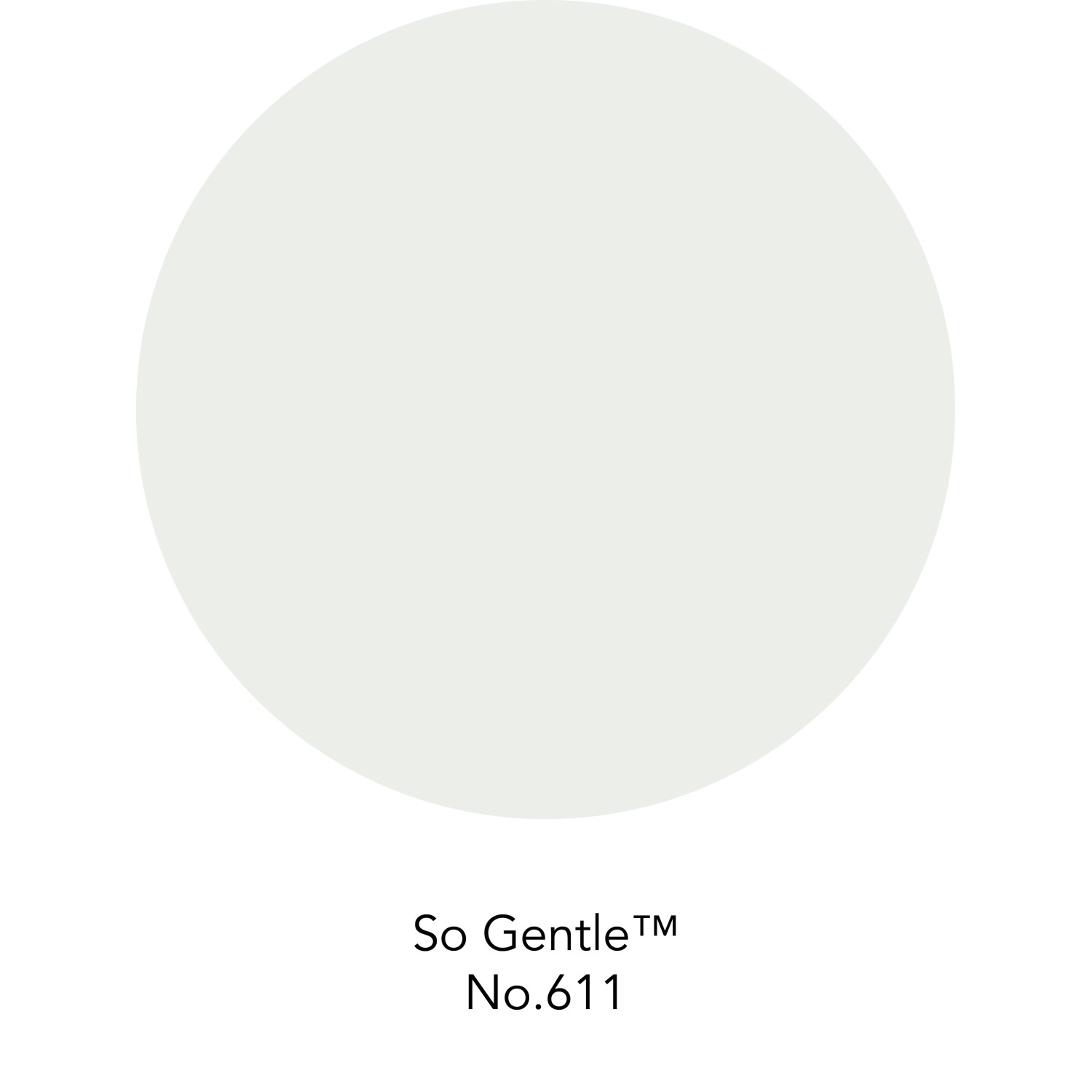 Farbmuster der ELLE DECORATION Wandfarbe So Gentle No. 611, ein sanfter Weißton.