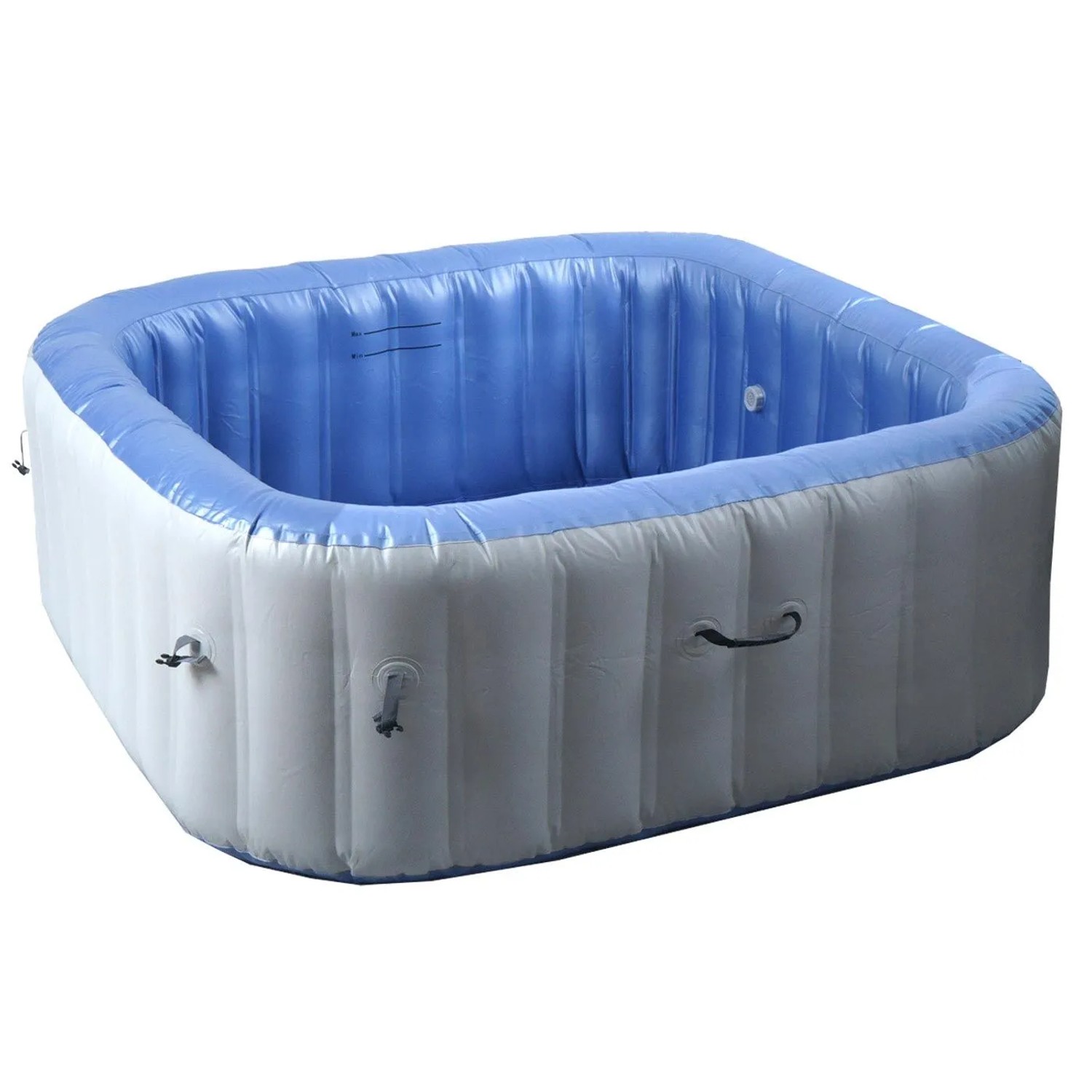 MCW Whirlpool N97 Ersatz-Pool 5 Personen Aufblasbar Eckig 180cm Grau-Blau_7