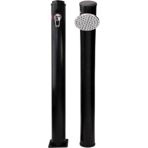 Summer Fun Solardusche Menorca, 2-teilig, 20 l, aus schwarzem Kunststoff. Ideal für den Garten.