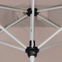Detailaufnahme: Doppler Marktschirm Active, 210x140 cm, Natur, Kurbelmechanik, zeigt Schirmstreben und Mast.