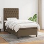 Braunes vidaXL Boxspringbett 90x190 cm mit Stoffbezug, Matratze und Kopfteil.