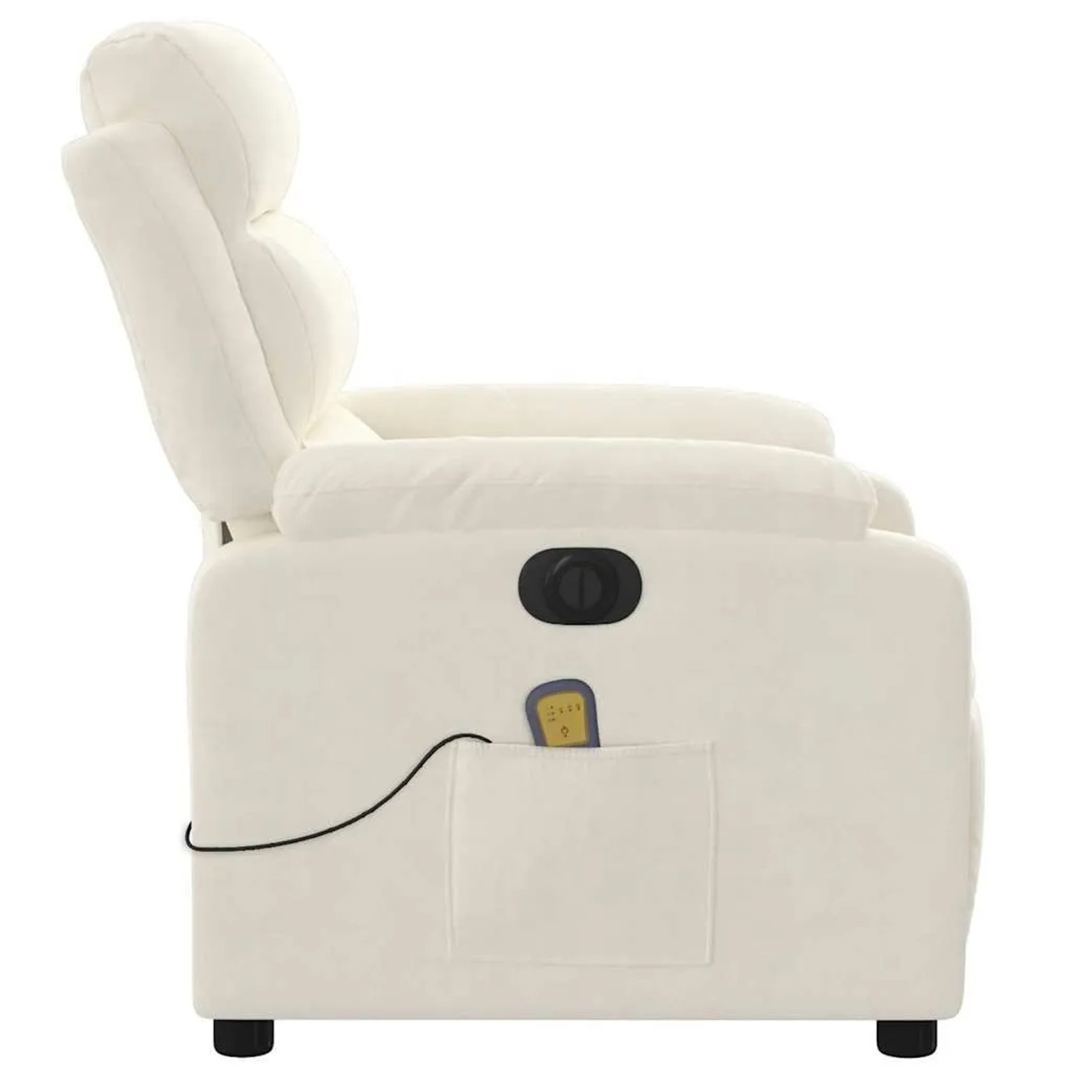 vidaXL Massagesessel Elektrisch Creme Samt 3205090_10
