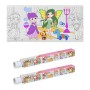 Relaxdays Ausmaltischdecke, 2 Rollen Malpapier mit Prinzessin-Motiven, selbstklebend.