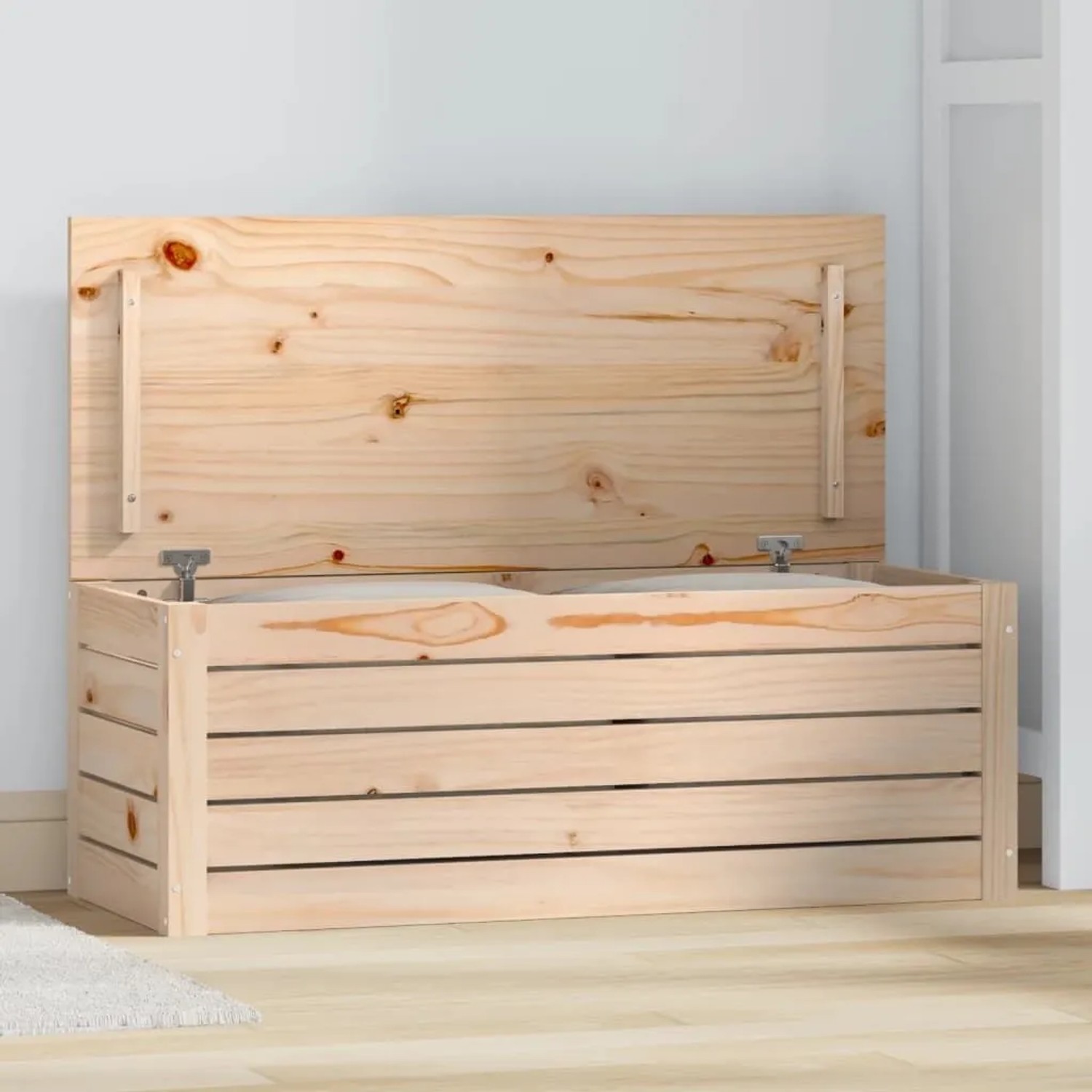 vidaXL Truhe 89x36,5x33 cm Massivholz Kiefer 823619_2