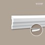 Flexible, weiße PROFHOME Wand- und Friesleiste, 200 cm lang, für den Innenbereich.