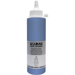 Lukas Cryl Studio Acrylfarbe, 250ml, Stahlblau. Künstler-Acrylfarbe für brillante Ergebnisse.