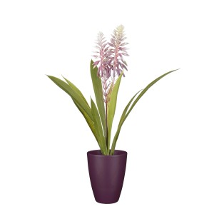 Violette Kunstpflanze Aloe Vera im Topf, 43 cm hoch, für eine stilvolle Dekoration.