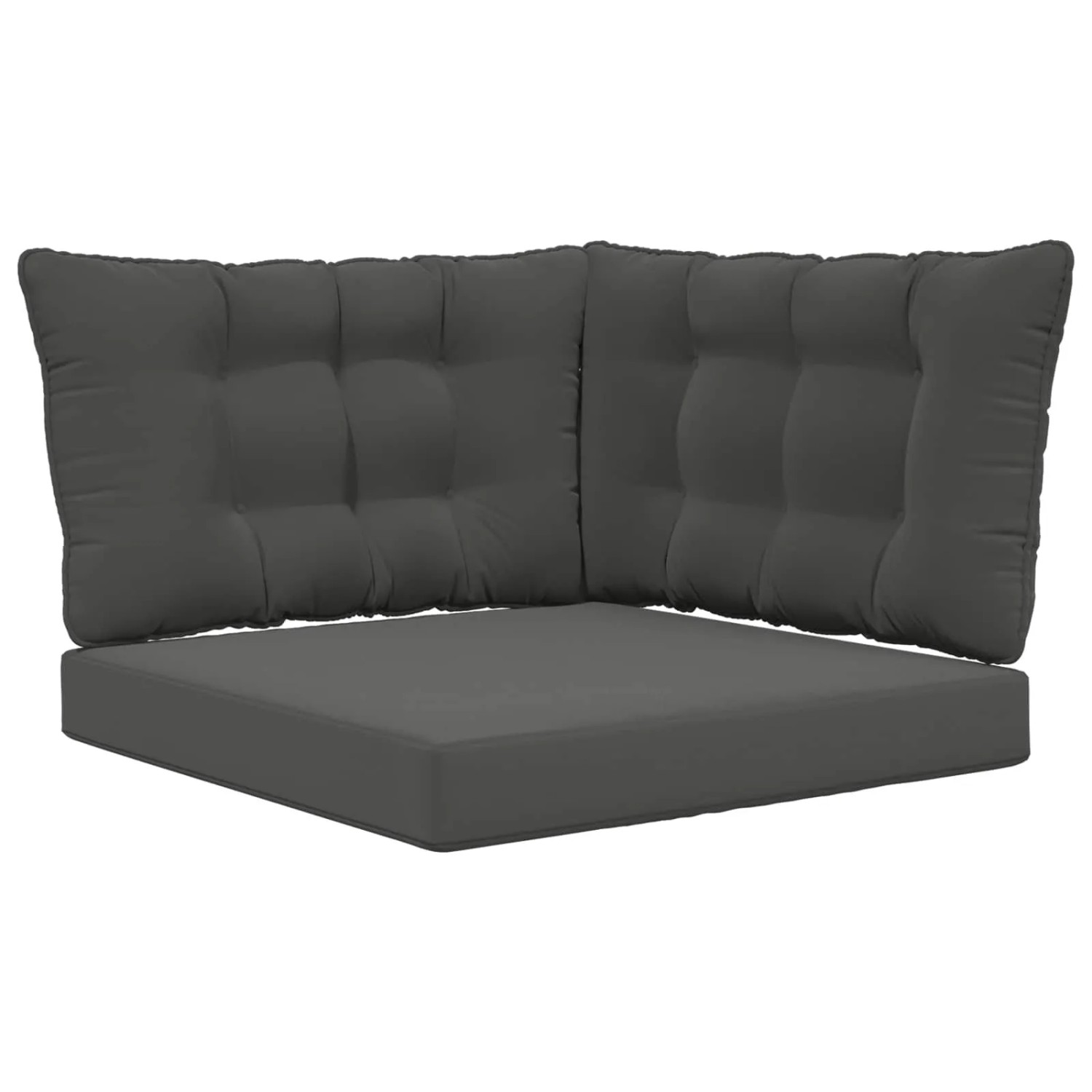 vidaXL Sofakissen für Draußen 3-Tlg Anthrazit Polyester 900914