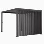 Terrassenüberdachung Vertical Wand 93 cm, Seitenwand mit Lamellen für mehr Privatsphäre.