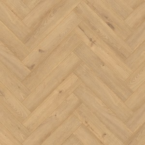 Kronoflooring Laminat Sundance Oak im Fischgrätmuster, wasserfest, 12 mm stark.