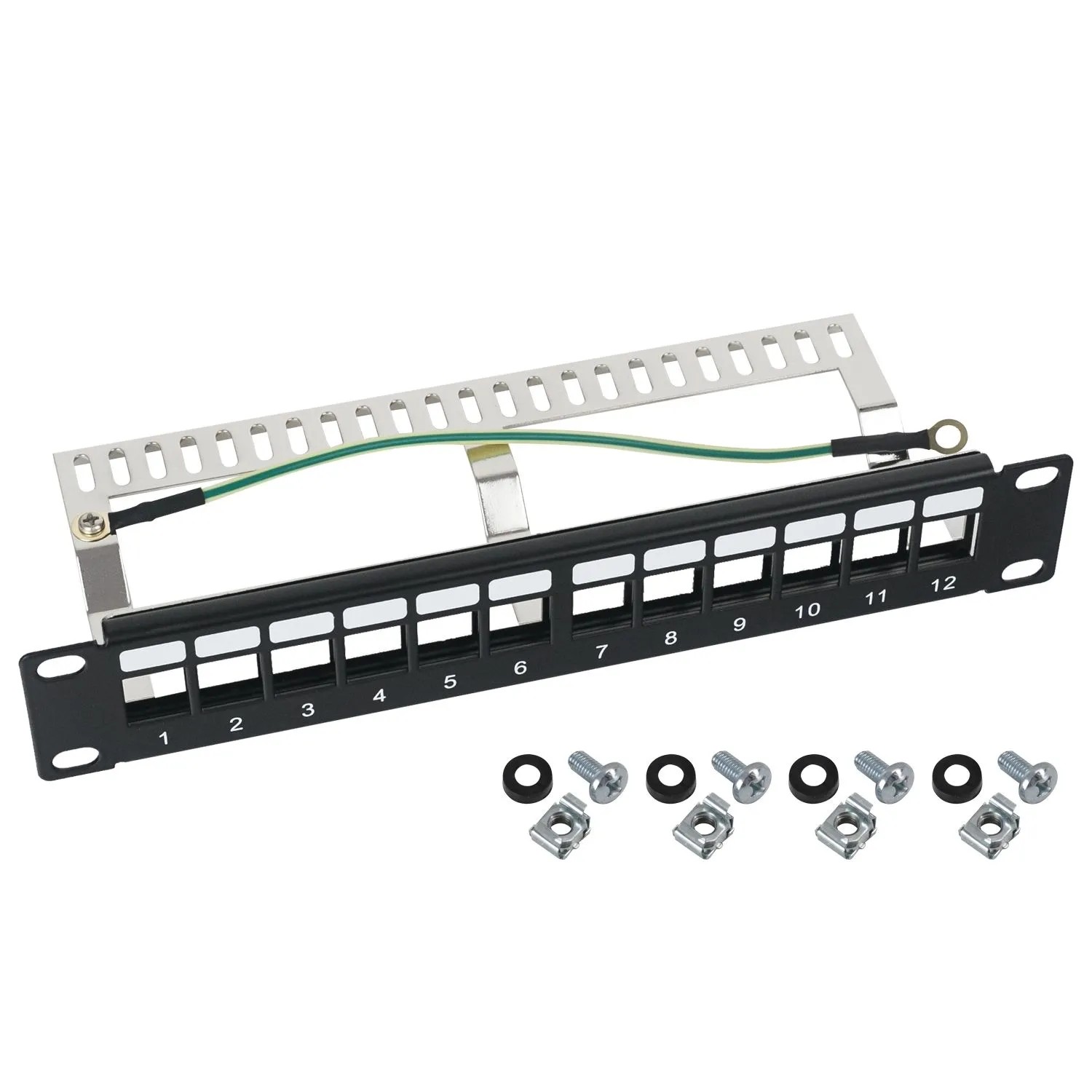 HMF 63346 STP Keystone-Patchpanel für Serverschrank 12 Ports RJ45 10 Zoll 1 günstig online kaufen