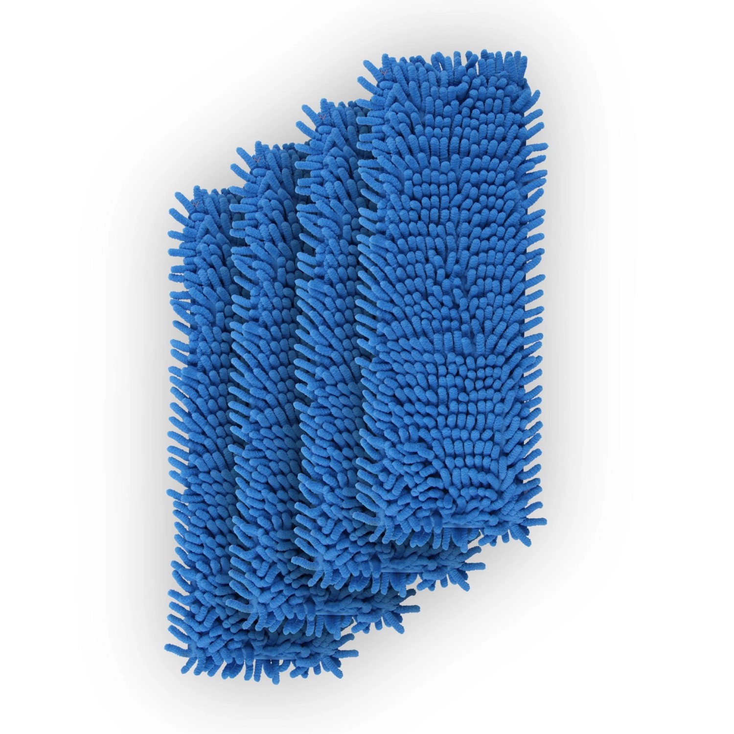 Bestlivings Bodenwischer Ersatzbezug Mikrovelour Chenille Blau 4er Pack