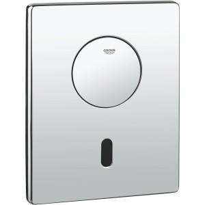 Glänzende Grohe Tectron Skate Infrarot-Elektronik für WC-Spülkasten mit Sensor und Bluetooth.