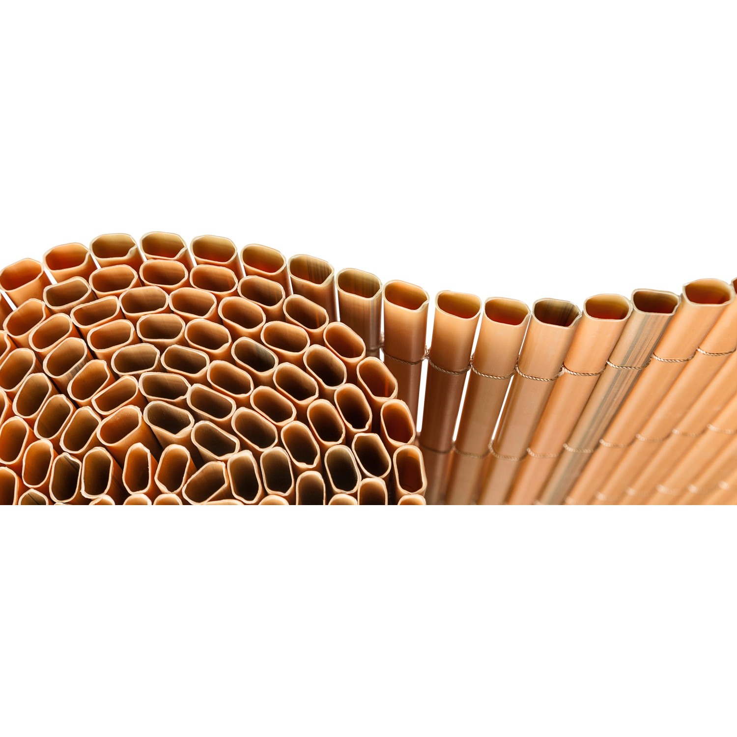 Floraworld Kunststoffmatte in Teak-Optik, Detailansicht der Sichtschutzmatte.