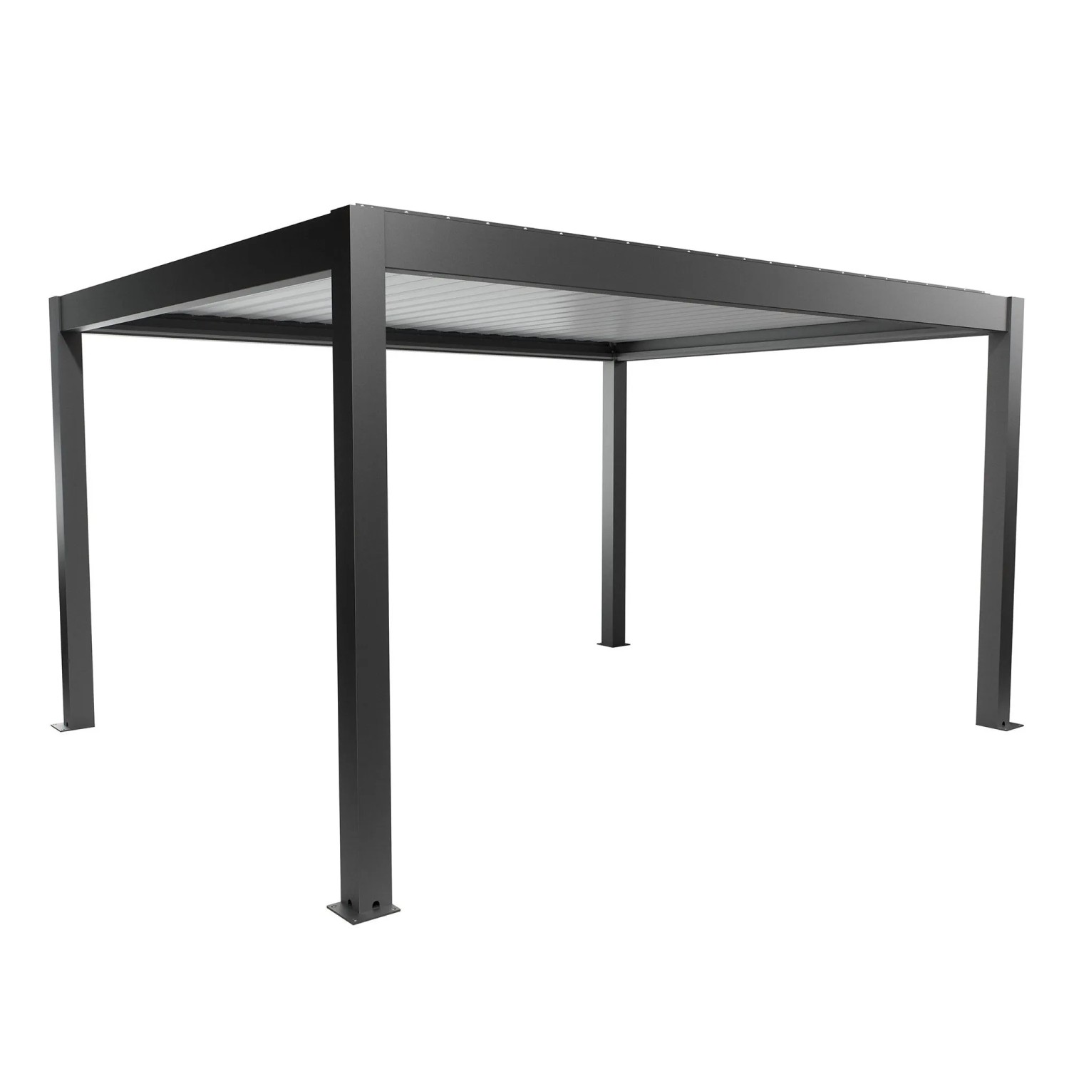 Biohort Pergola 4,5 m x 3,5 m Dunkelgrau-Metallic/Weiß