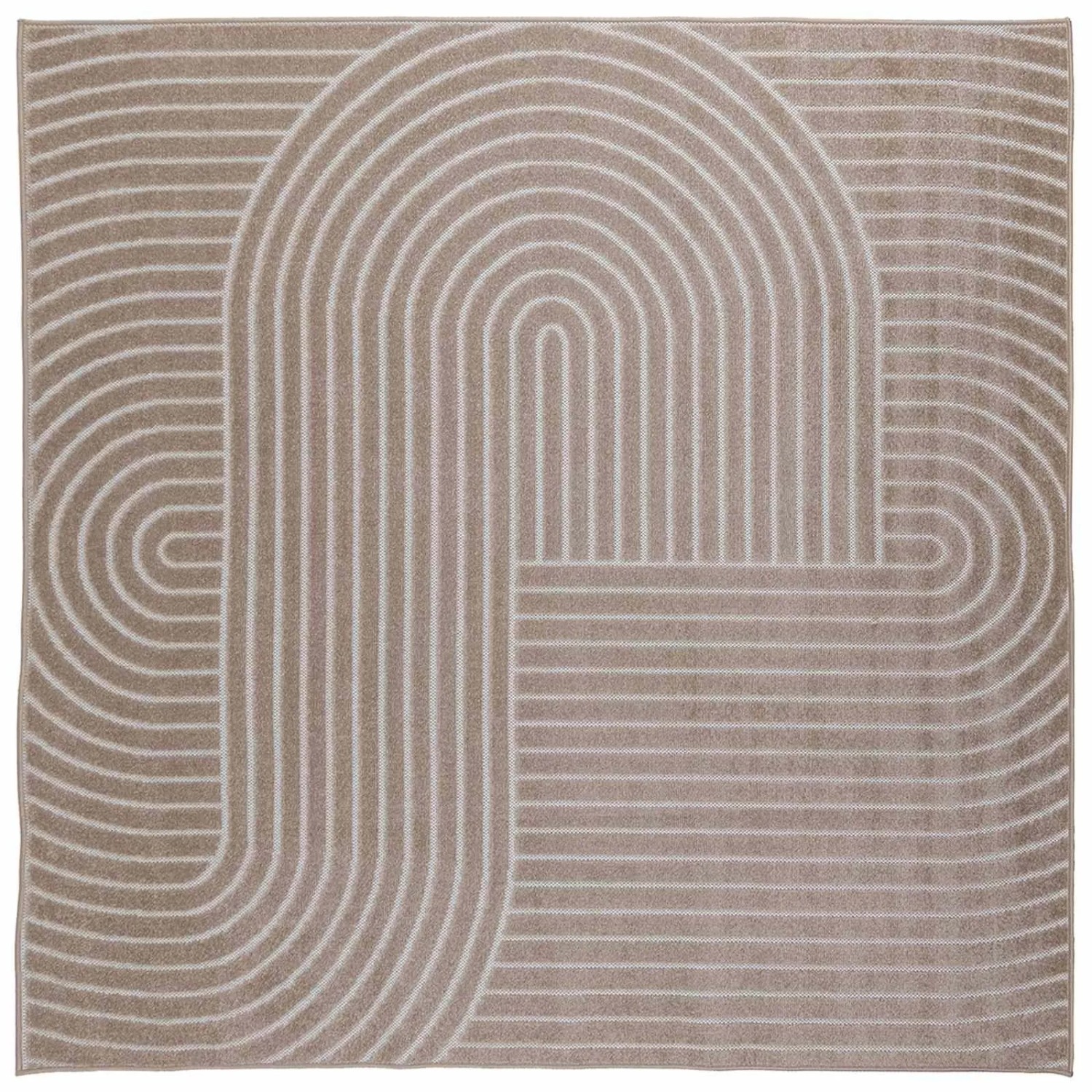 vidaXL Bereichsteppiche PALMERAS Beige 240 x 240 cm Polyester 42022592