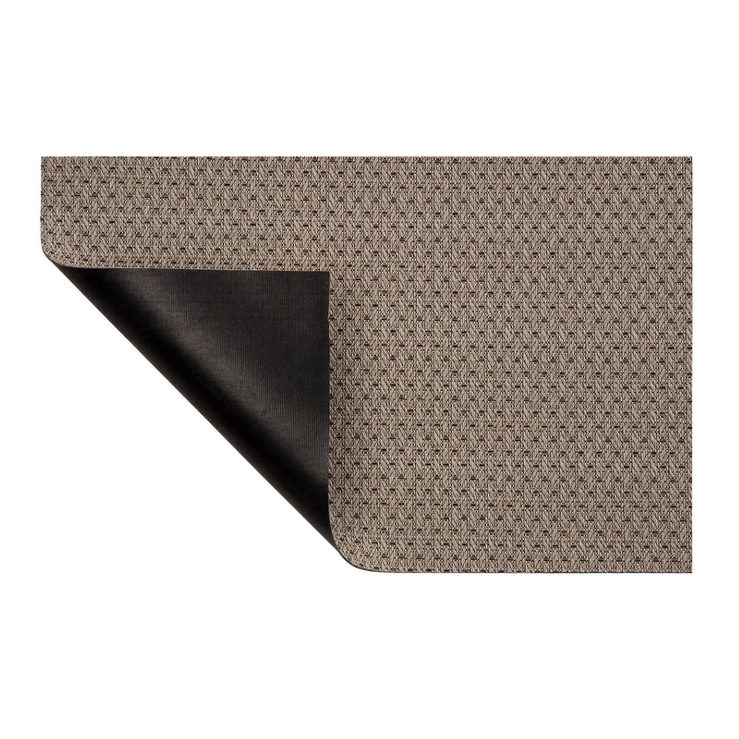 Wetterfester KARAT Outdoor Teppich Pavia in Beige mit Muster, Ecke umgeschlagen.