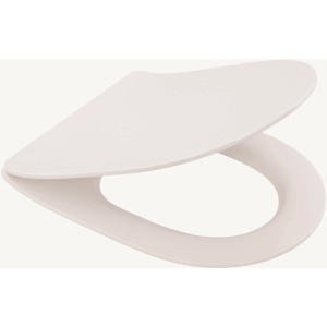 Schöner Wohnen WC-Sitz Antus Slimline, D-Form, Weiß, mit Absenkautomatik.