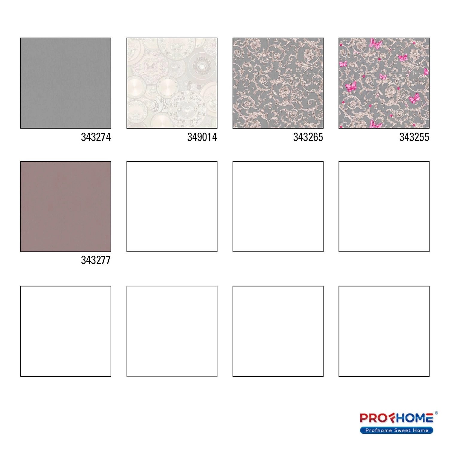 Muster der grauen Glitzer-Tapete PROFHOME 343274-GU, Uni-Design.