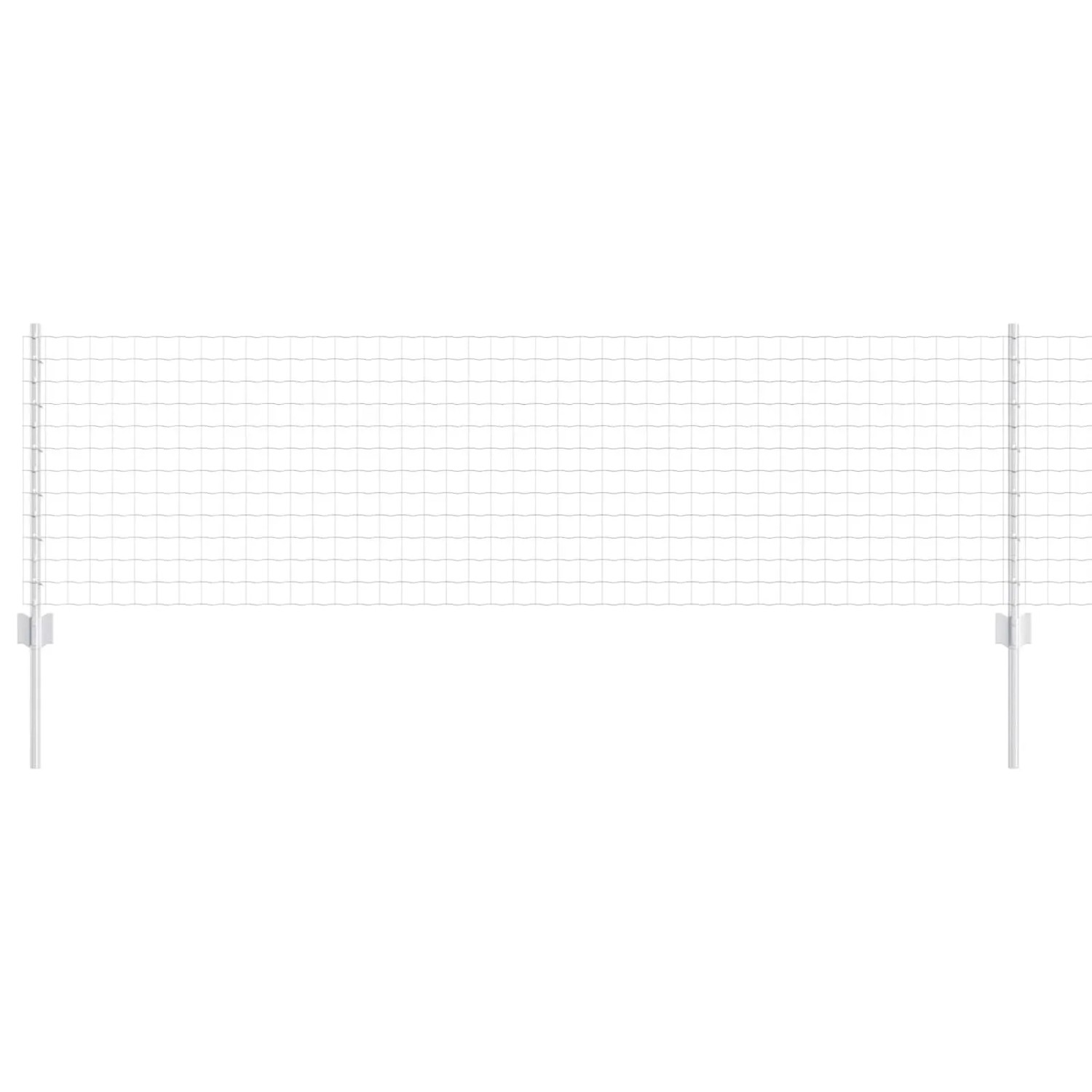 vidaXL Zaun mit Pfosten Silber 0,6 x 10 m Stahl 3336145 günstig online kaufen