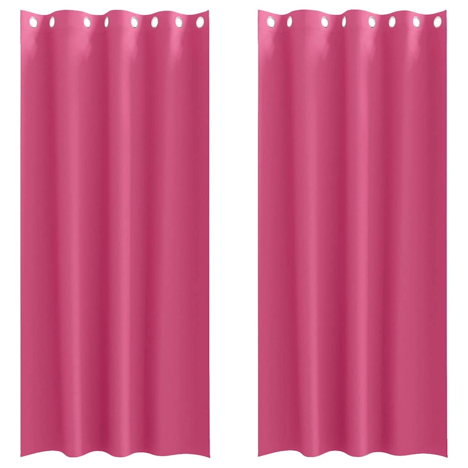 vidaXL Verdunkelungs-Vorhänge mit Ringen Helles Pink Polyester 4107407 günstig online kaufen