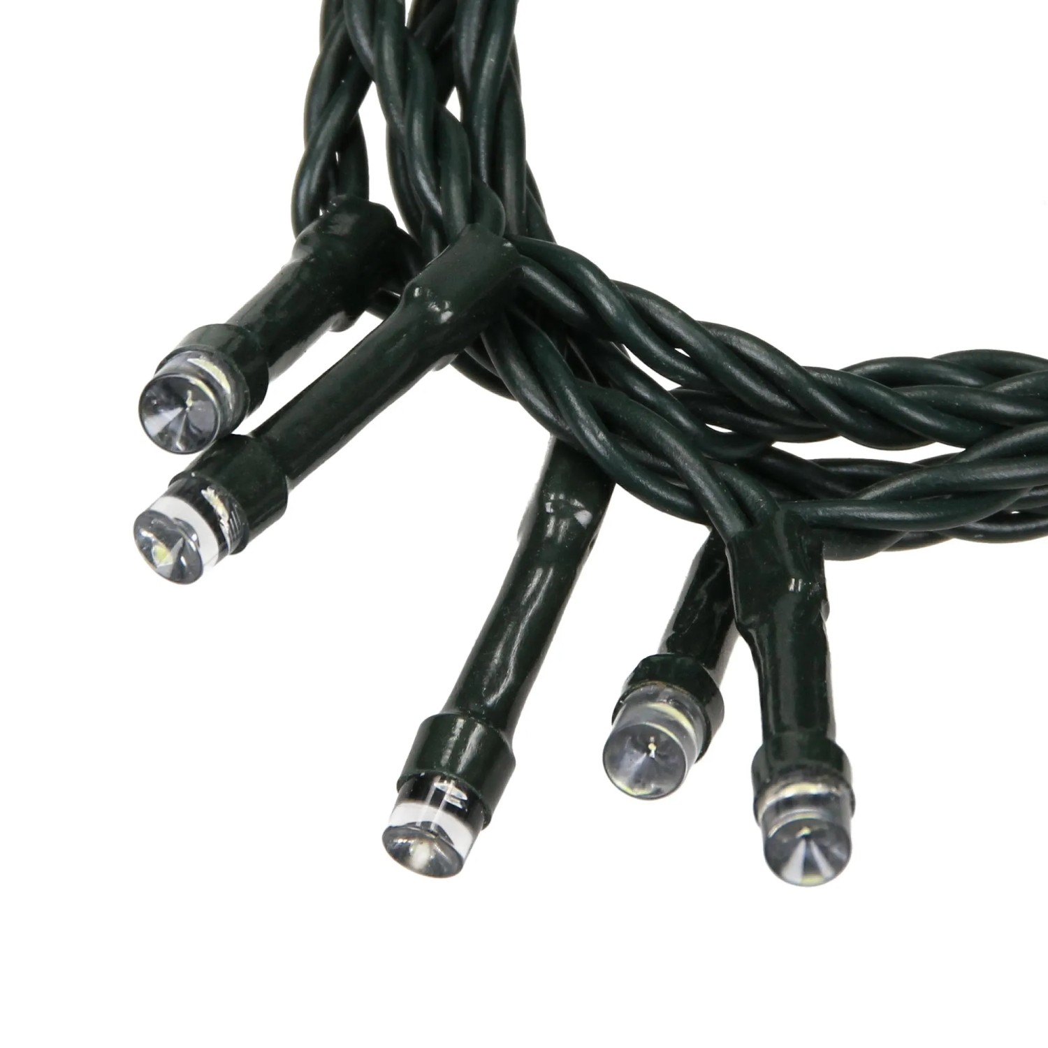 Detailaufnahme: ECD Germany LED Lichtervorhang, 180 kaltweiße LEDs, Eiszapfen-Lichterkette.