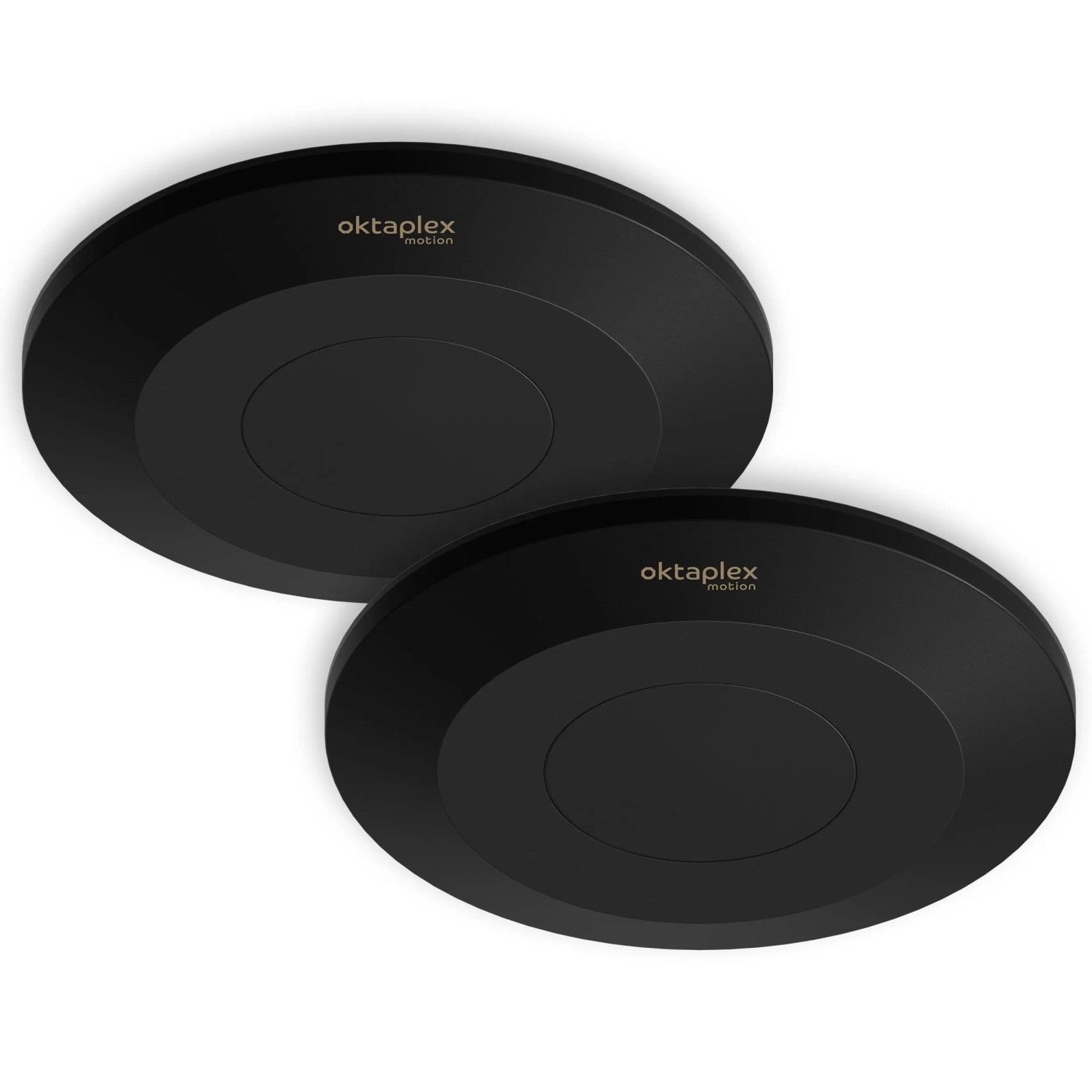 Oktaplex Isa 2er Set 24 GHz HF Präsenzmelder 360 Grad Decken Bewegungsmelder Flach Schwarz