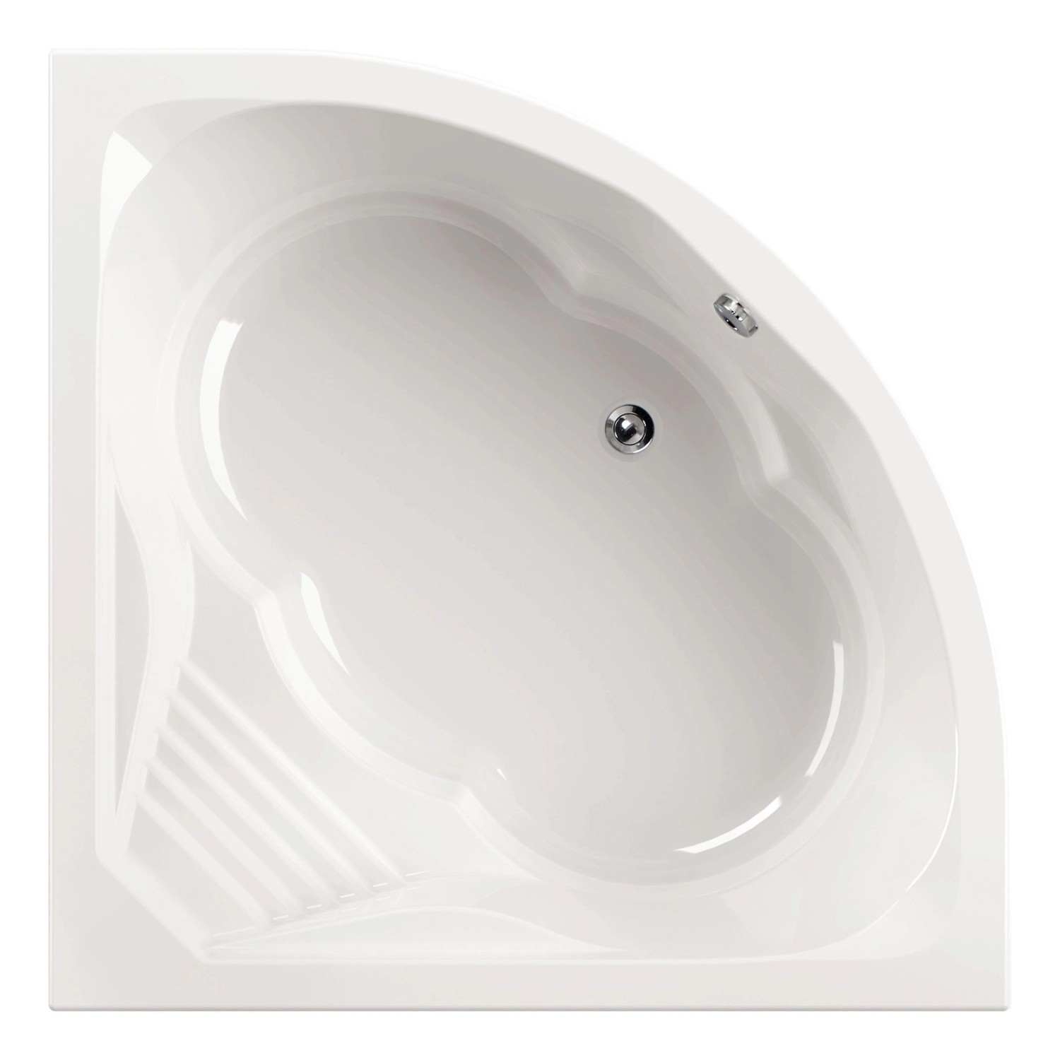 Calmwaters Eckbadewanne Curved Wellness 150x150 cm Sitzbadewanne 02SL3015 günstig online kaufen