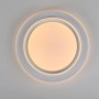 Weiße LED Deckenleuchte Lago, Ø 40cm, mit CCT-Farbtemperatursteuerung für flexibles Licht.