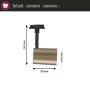Paulmann URail Schienenspot Luxe in Gold matt/Schwarz mit Maßen 145x90x65 mm für LED-Schienensysteme.