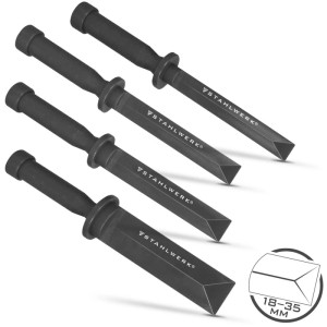 STAHLWERK Kunststoffschaber-Set, 4-teilig, für Lackreparatur und Karosseriearbeiten.