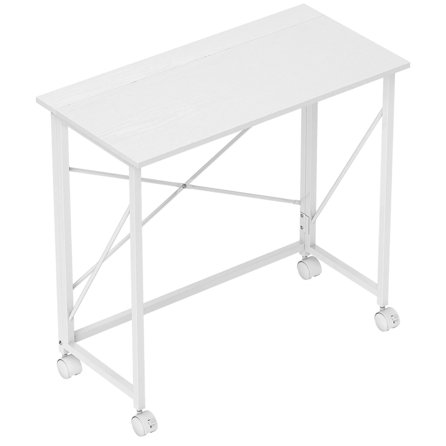 HOMCOM Schreibtisch MDF Stahl 80L x 40B x 75H cm Weiß