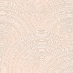 Rosa Vliestapete im Boho-Stil mit Kreisen in Apricot. Mustertapete für Schlaf- und Babyzimmer.