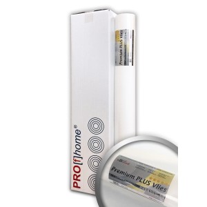 PROFHOME Malervlies, 4 Rollen à 25m, 160g/m², PremiumVlies Plus, weiß, für Renovierung.