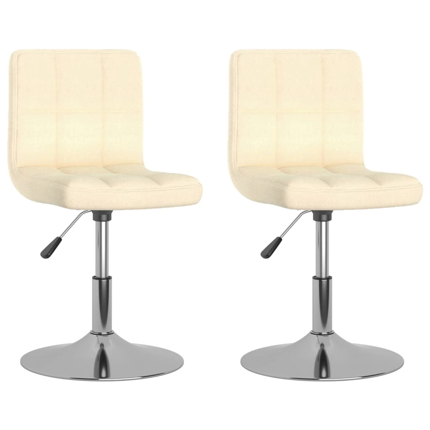 vidaXL Esszimmerstühle 2 Stk Drehbar Creme Stoff 334211 günstig online kaufen