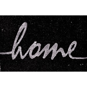 Jet-Line Fußmatte Hildegard mit silbernem "Home" Schriftzug, 40x60 cm, rutschfest.