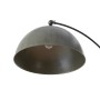 Detailaufnahme: Graue Lindby Bogenlampe Jonera mit E27 Fassung. Wohnzimmerleuchte aus Metall.